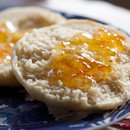 english muffin with jam