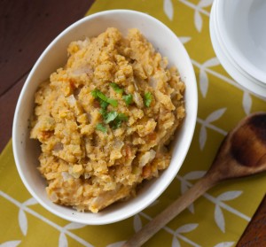 oven braised lentils