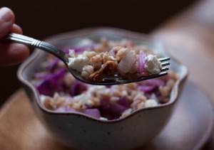 bite of warm grains