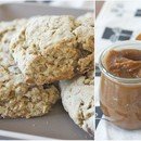 date oat scones and pumpkin butter