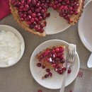 cranberry tart with hazelnut crust