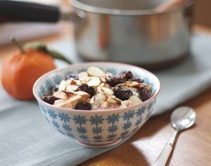warm farro cereal