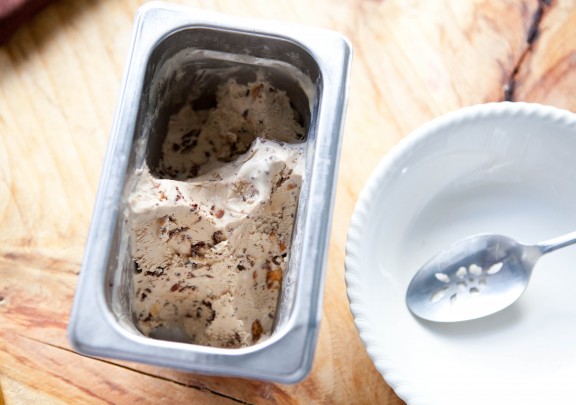 Dark Coffee Almond Chocolate Chip Ice Cream