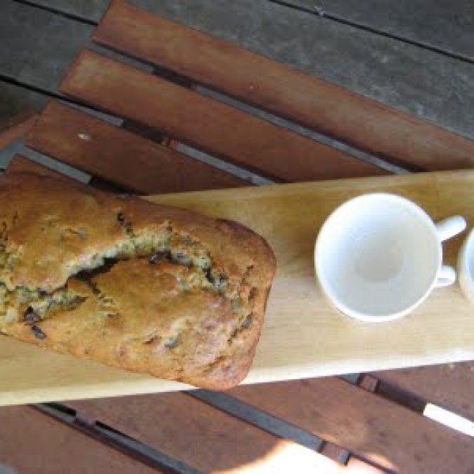 Banana Bread with Chocolate Chips and Candied Ginger