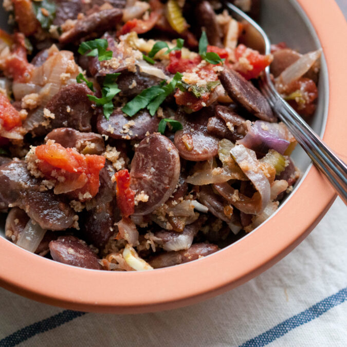 Baked Lima Beans with Onions, Tomatoes, and Parsley