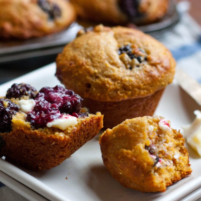 Blackberry Cornmeal Muffins