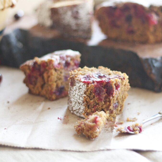 Sticky Cranberry Gingerbread