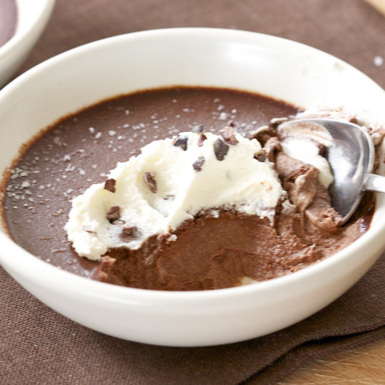 Dark Chocolate Pot de Creme with Sea Salt