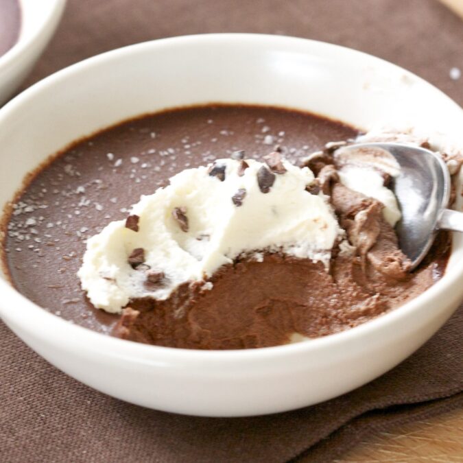 Dark Chocolate Pot de Creme with Sea Salt