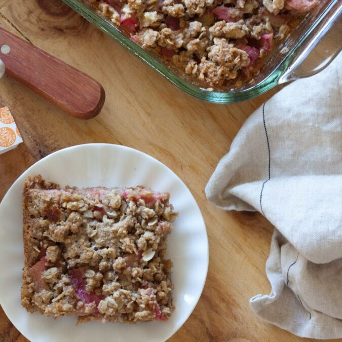 Rhubarb Custard Crisp Bars
