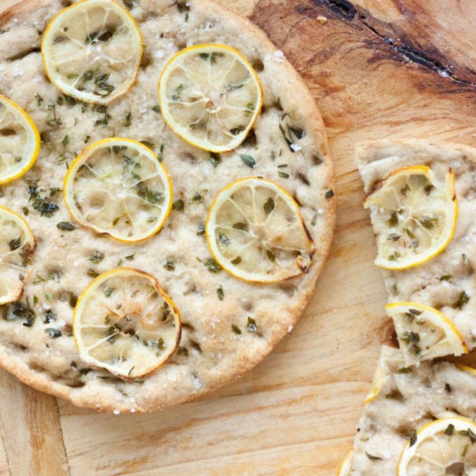 Lemon, Herb, and Sea Salt Foccacia