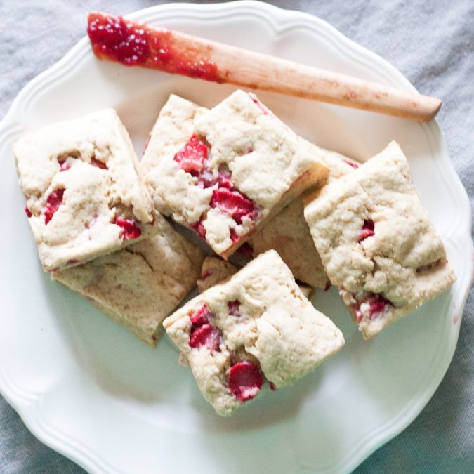 Strawberry and Cream Biscuit Bars