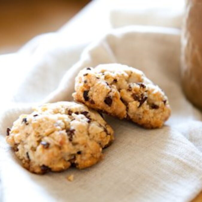 Almond Meal Cookies with Coconut and Cacao Nibs