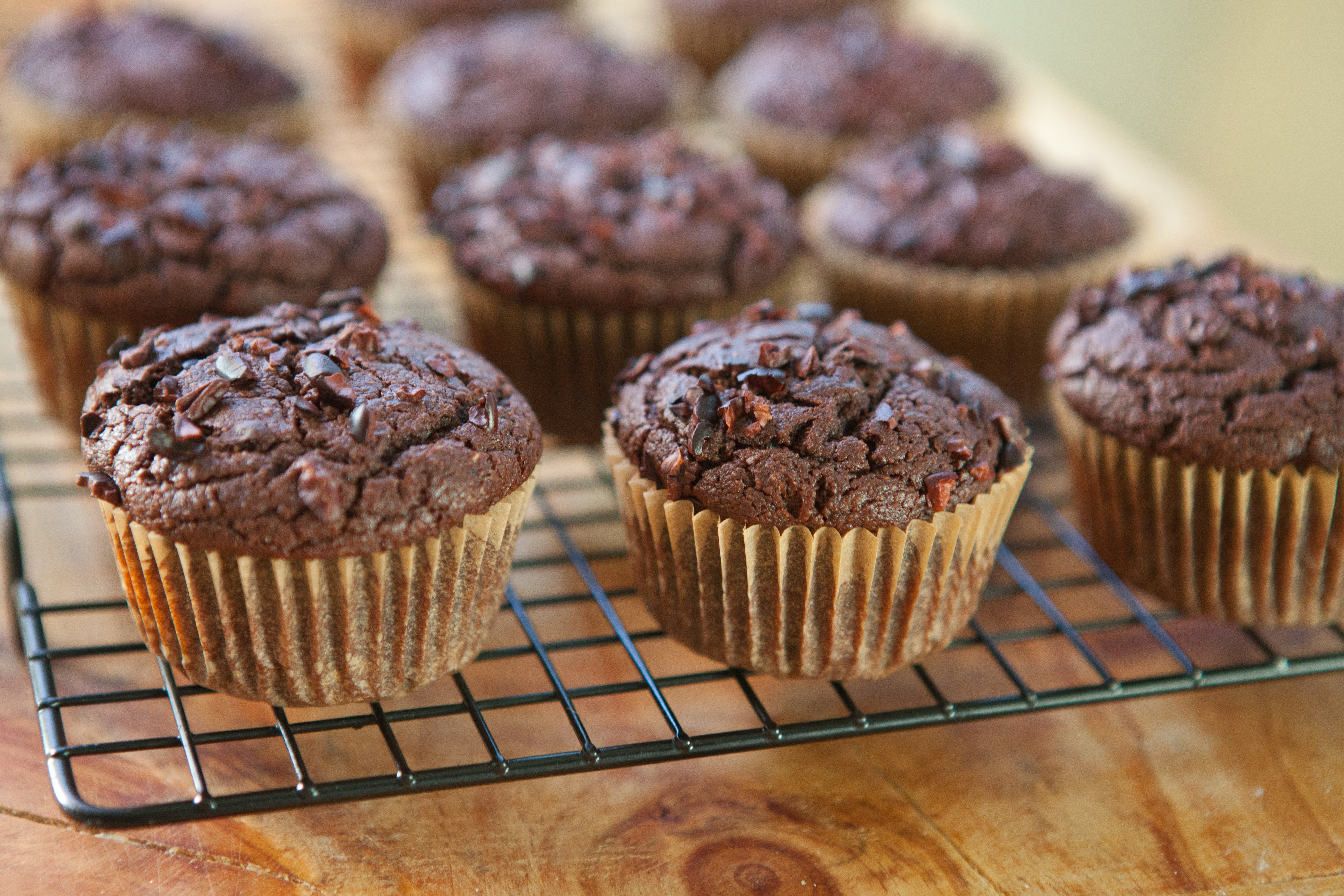 Nibby Chocolate Rye Muffins - A Sweet Spoonful