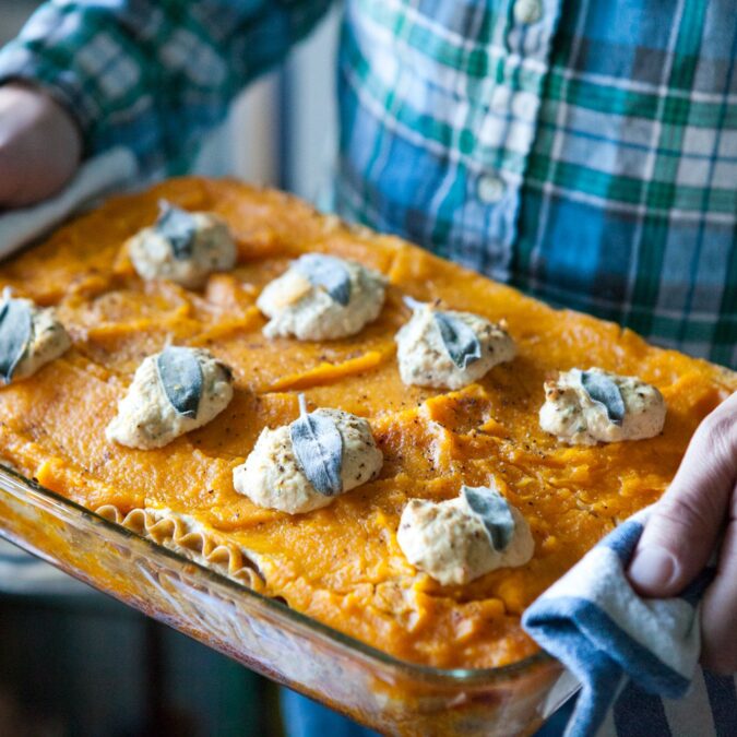 Butternut Squash Lasagna with Sage Tofu Ricotta