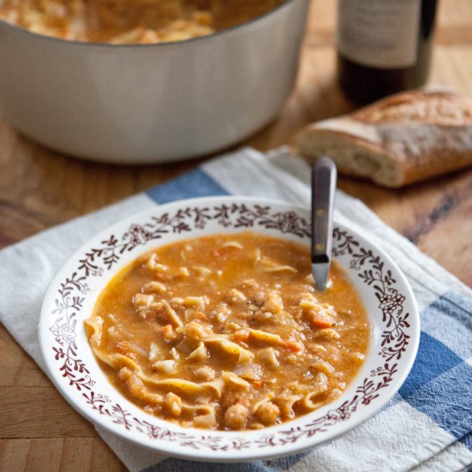 Pasta and Chickpea Soup