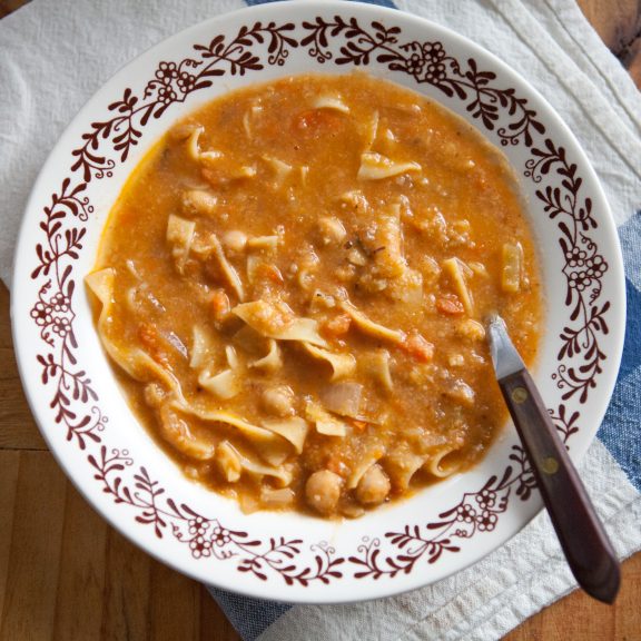 Pasta and Chickpea Soup | A Sweet Spoonful
