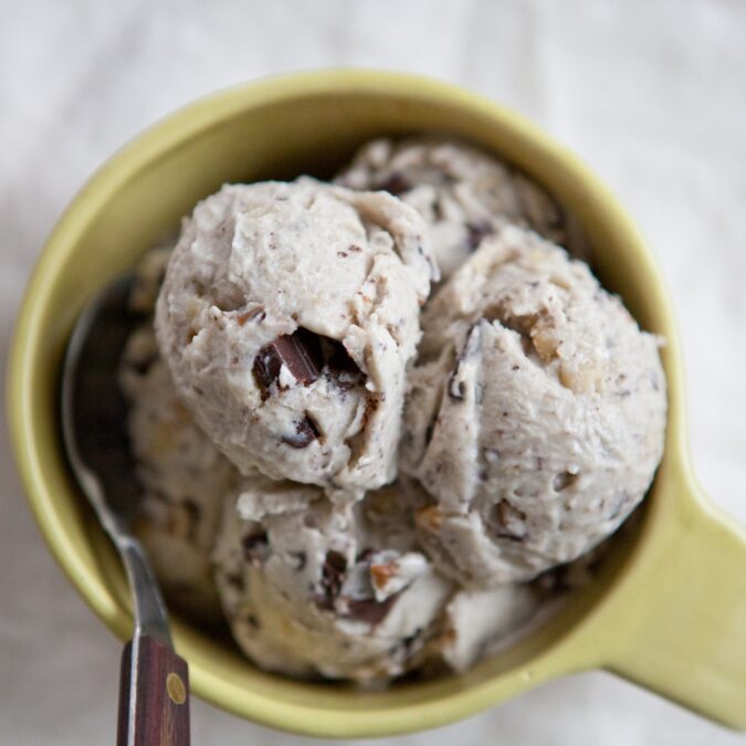 Dairy-Free Banana Walnut Chocolate Chunk Ice Cream
