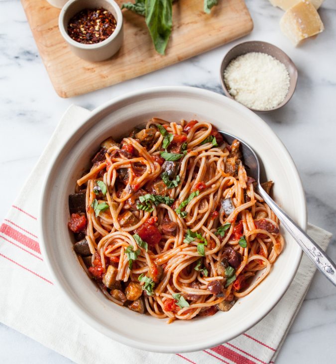 Eggplant "Bolognese" Pasta | A Sweet Spoonful