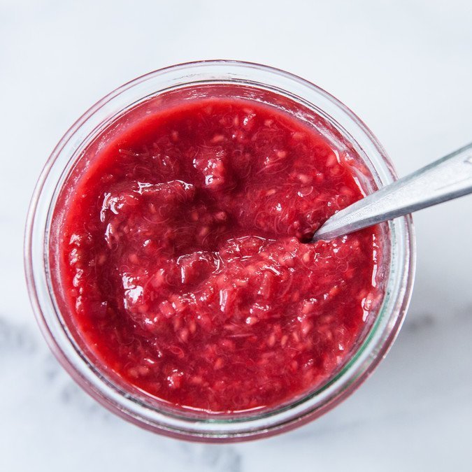 Raspberry Rhubarb Compote | A Sweet Spoonful