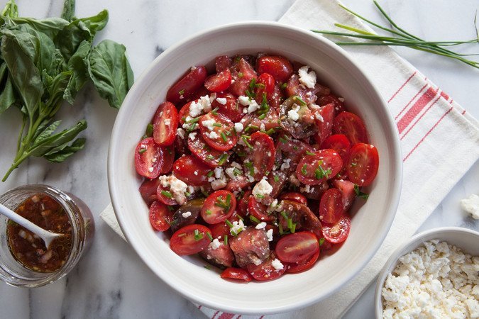 Triple Tomato and Feta Salad | A Sweet Spoonful