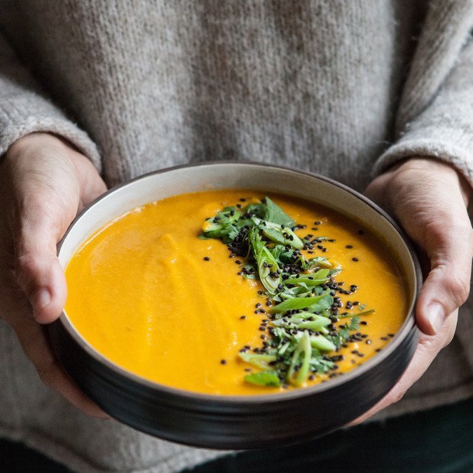 Thai Carrot and Cauliflower Soup | A Sweet Spoonful