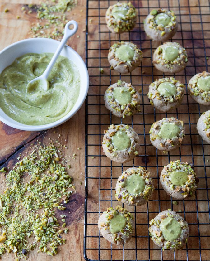 Pistachio Thumbprint Cookies | A Sweet Spoonful