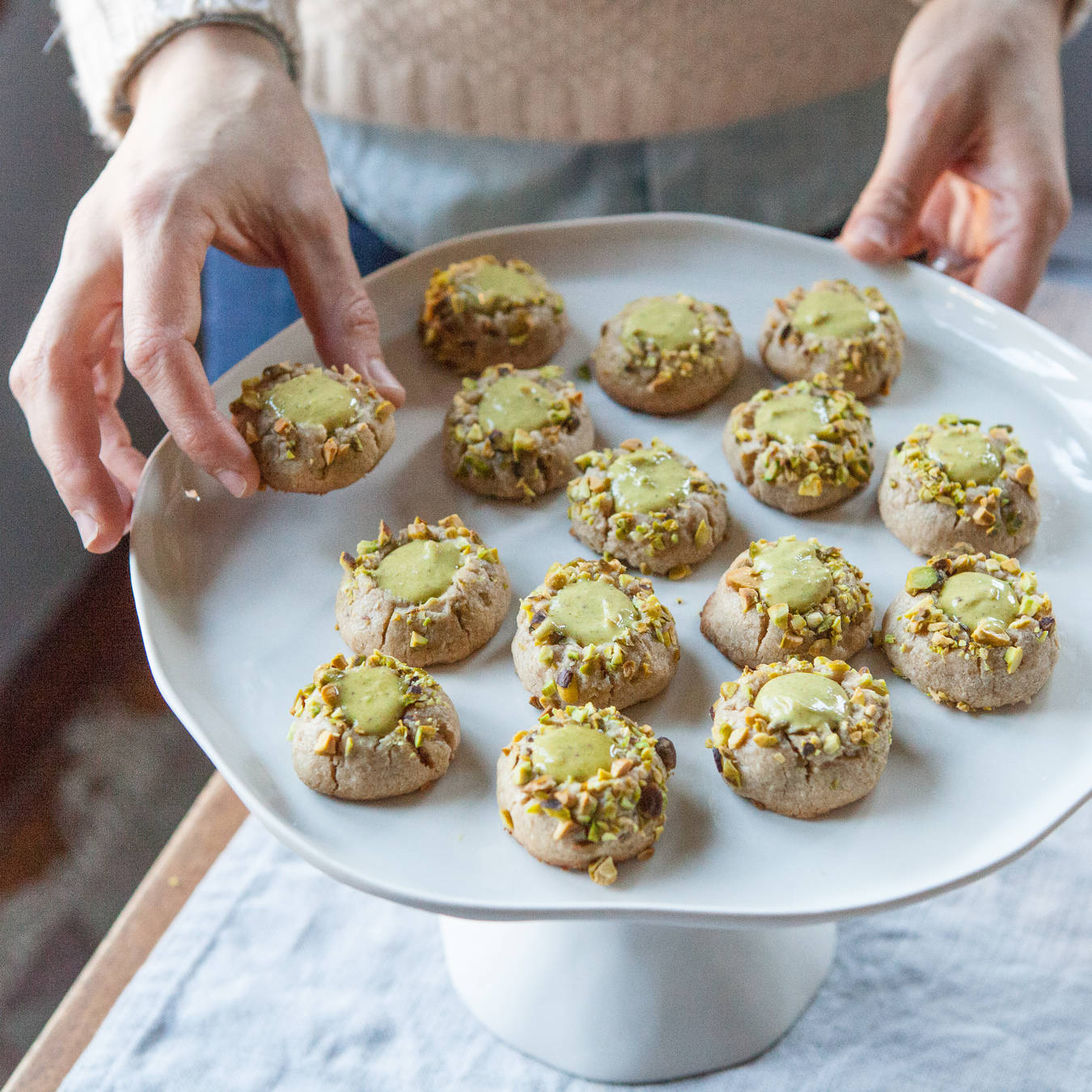 Pistachio Thumbprint Cookies A Sweet Spoonful
