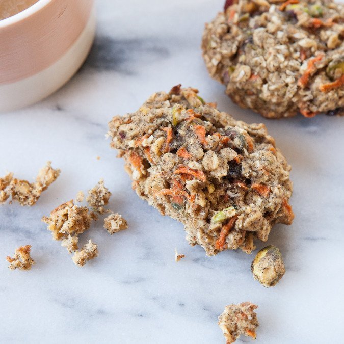 Carrot, Cardamom and Pistachio Breakfast Cookies | A Sweet Spoonful