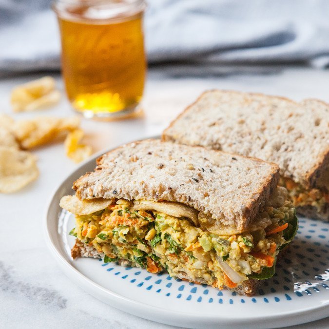 Smashed Chickpea Salad Sandwiches | A Sweet Spoonful